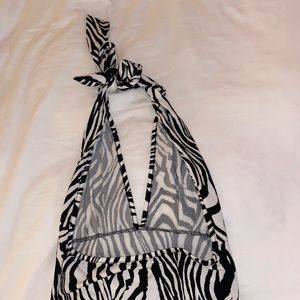 SHEIN zebra print top